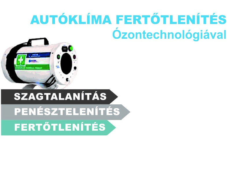 Ózontechnológiás  autóklíma fertőtlenítés
