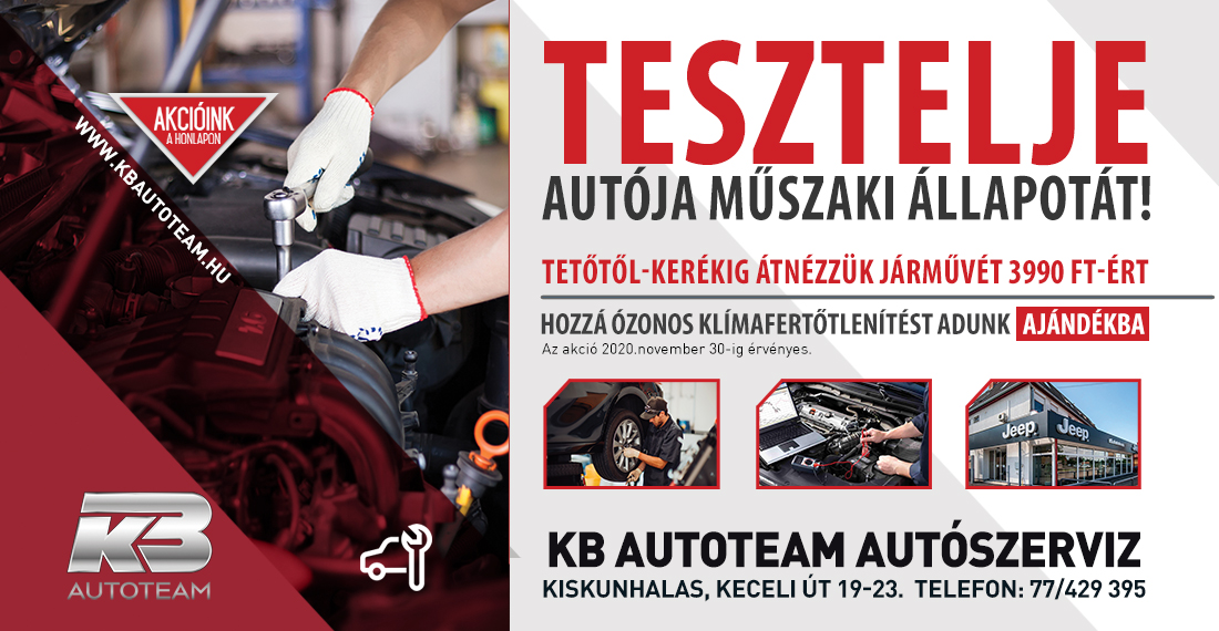Tesztelje autóját- szerviz akciónk!
