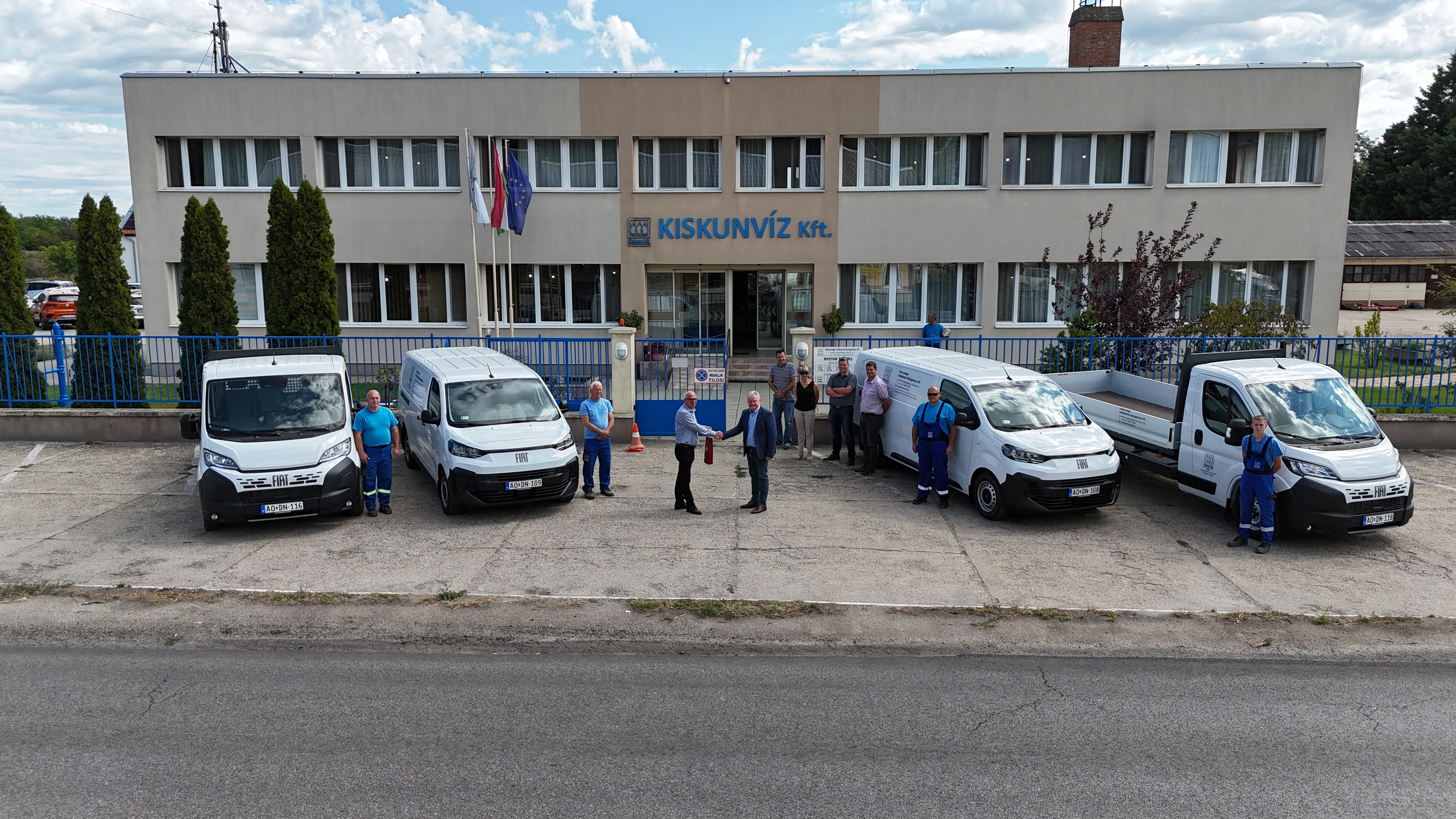 Négy új Fiat Professional gépjárművel erősíti flottáját a Kiskunsági Víziközmű-Szolgáltató Kft.