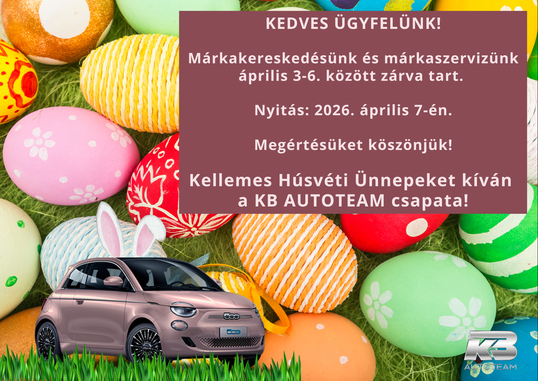 Húsvéti ünnepi nyitvatartás